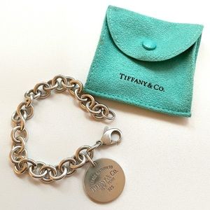 Authentic Tiffany & Co circle Tag Charm Bracelet